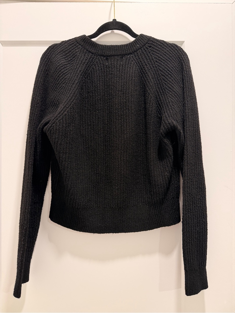 Universal Thread Black Button-Up Rib Knit Cardigan - Picture 3 of 4